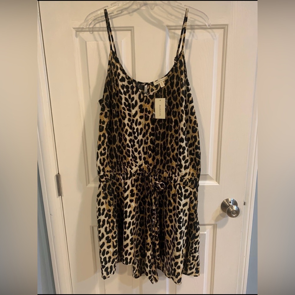 NWT Loralette animal print romper size 16.